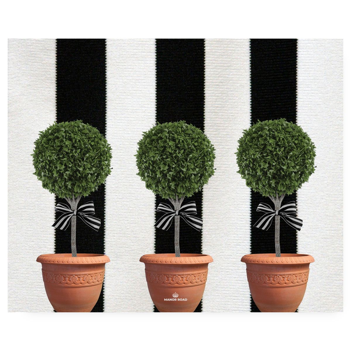 Manor Road Topiary Paper Placemat Pad