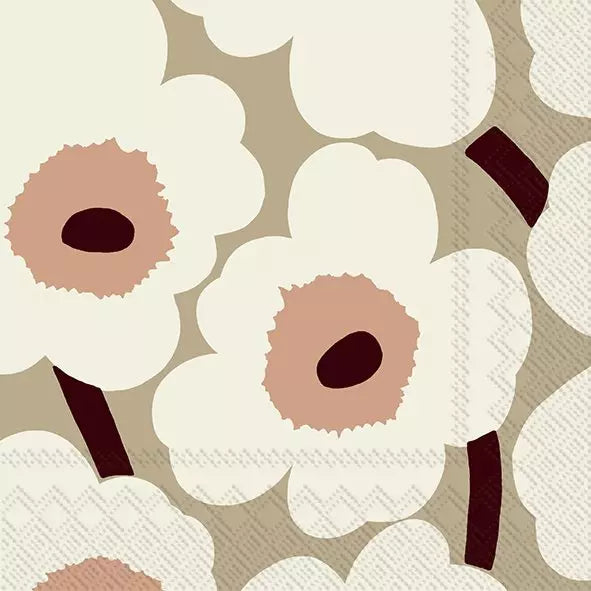 Marimekko Unikko Cream Luncheon Napkins