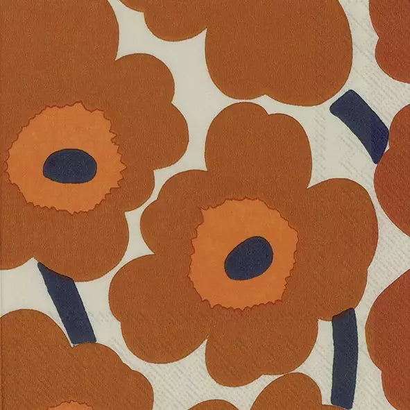 Marimekko Unikko Terracotta Luncheon Napkins