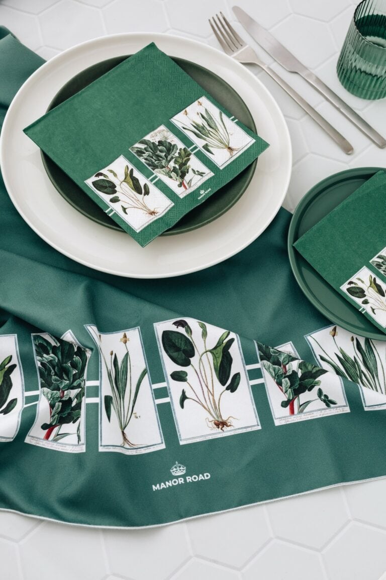 Manor Road Verde Luncheon Napkins