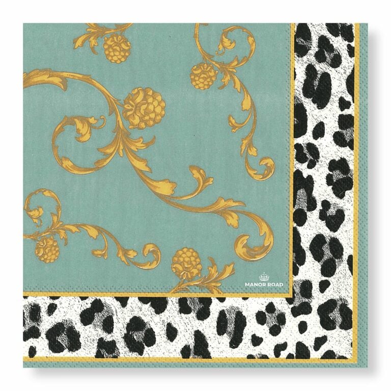 Manor Road Victorian Leopard Cocktail Napkins