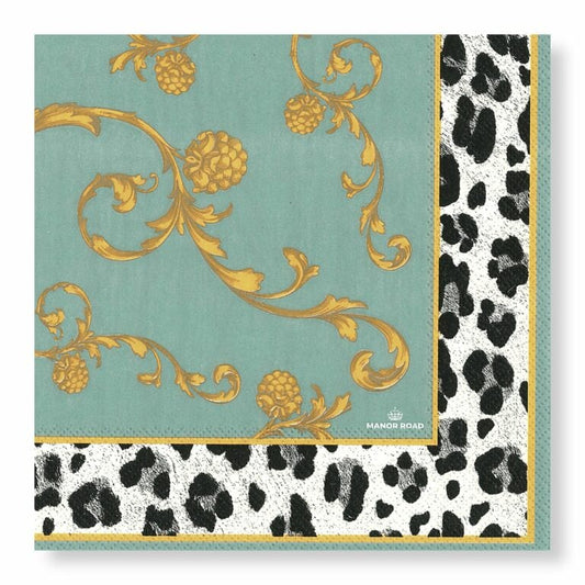 Manor Road Victorian Leopard Cocktail Napkins