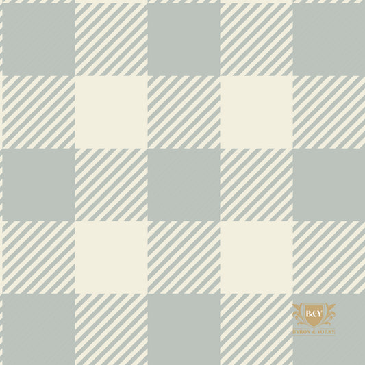 Byron & Yorke Vintage Blue Gingham Luncheon Napkins