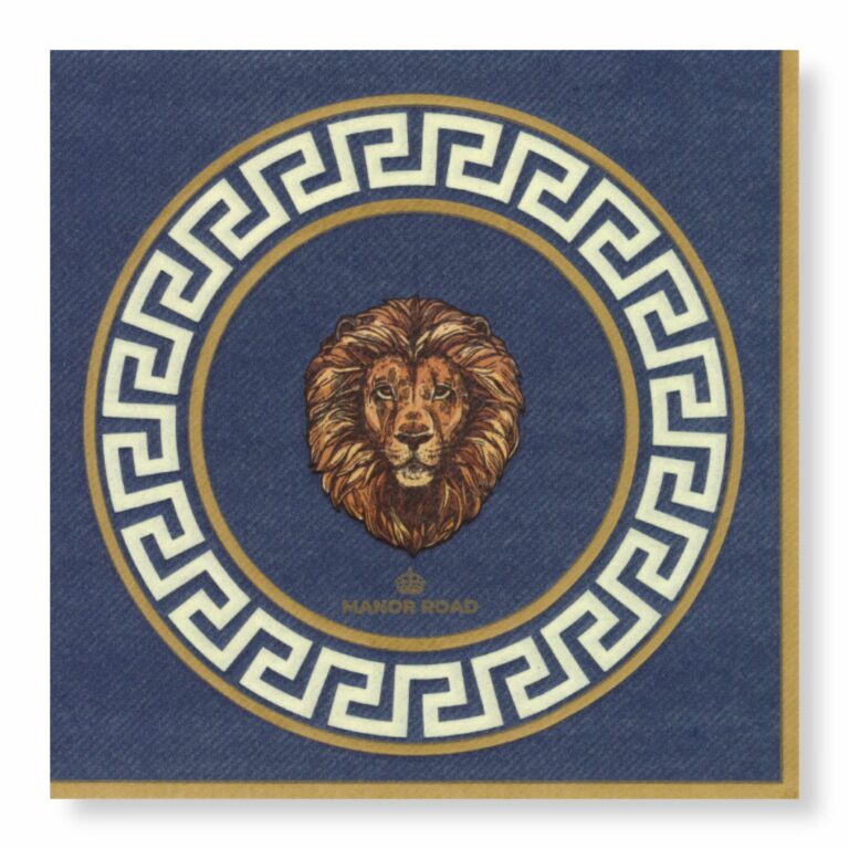 Manor Road Vittalio Navy Cocktail Napkins