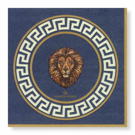 Manor Road Vittalio Navy Cocktail Napkins