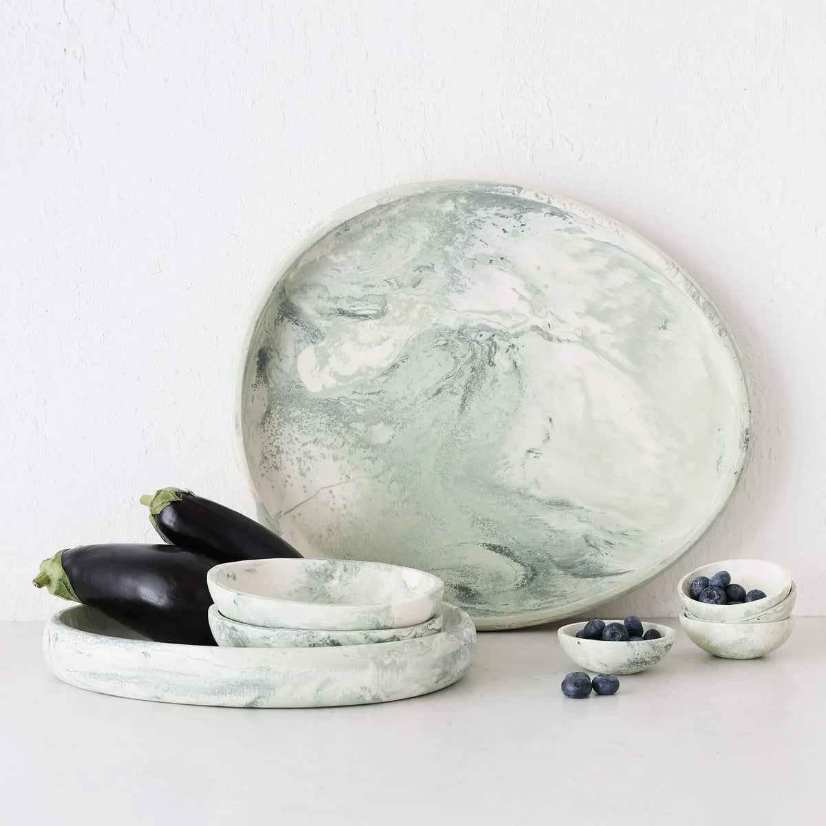 assemble Wesley Resin Pebble Bowl Sage