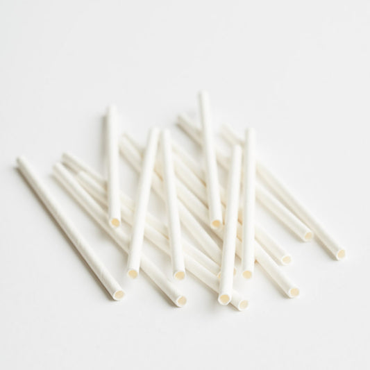 Green Bean Cocktail Straws White 250pk