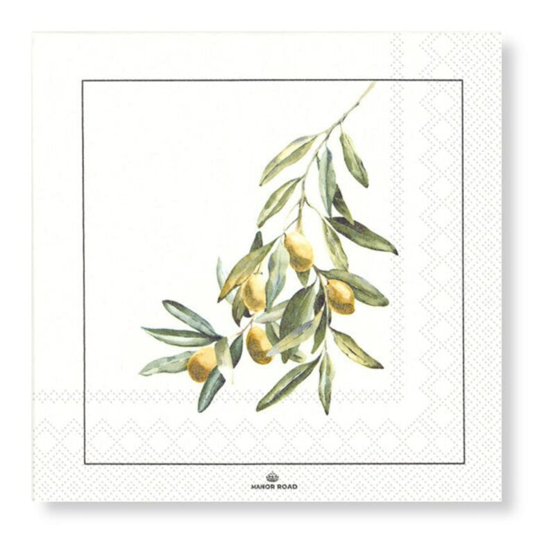 Manor Road Wild Olives Luncheon Napkins
