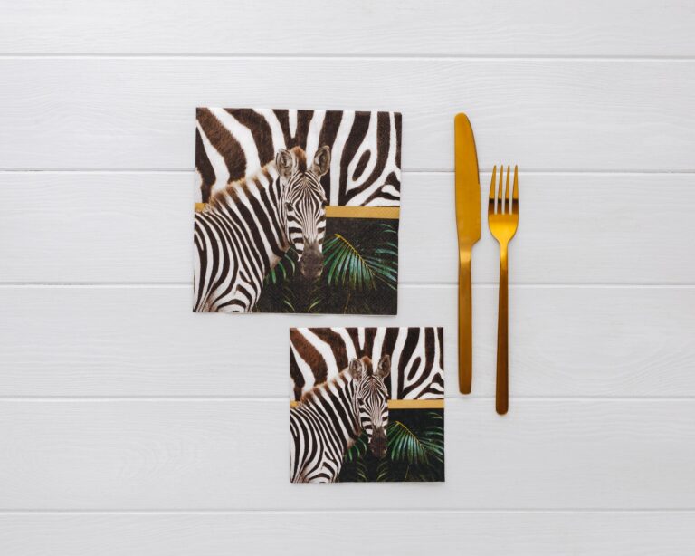 Manor Road Wild Stripes Luncheon Napkins
