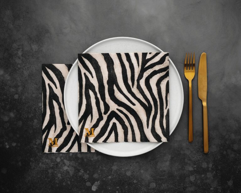 Manor Road Zebra Dinner Napkins