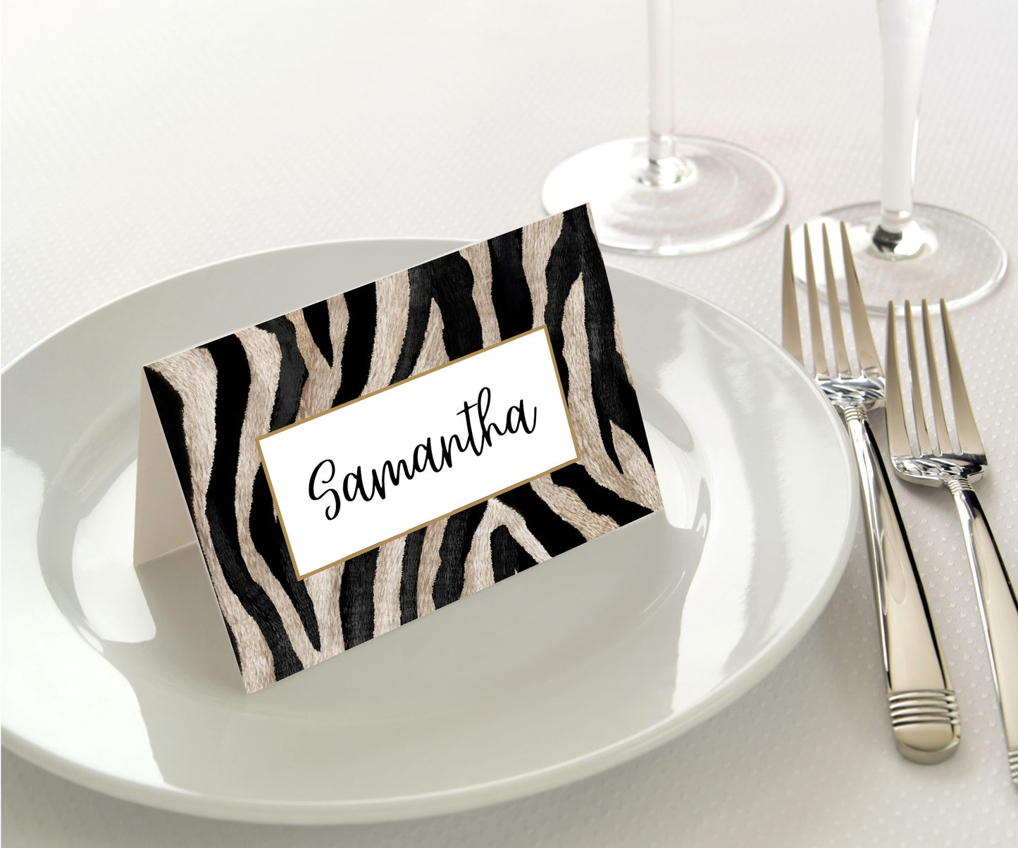 Manor Road Zebra Placecards