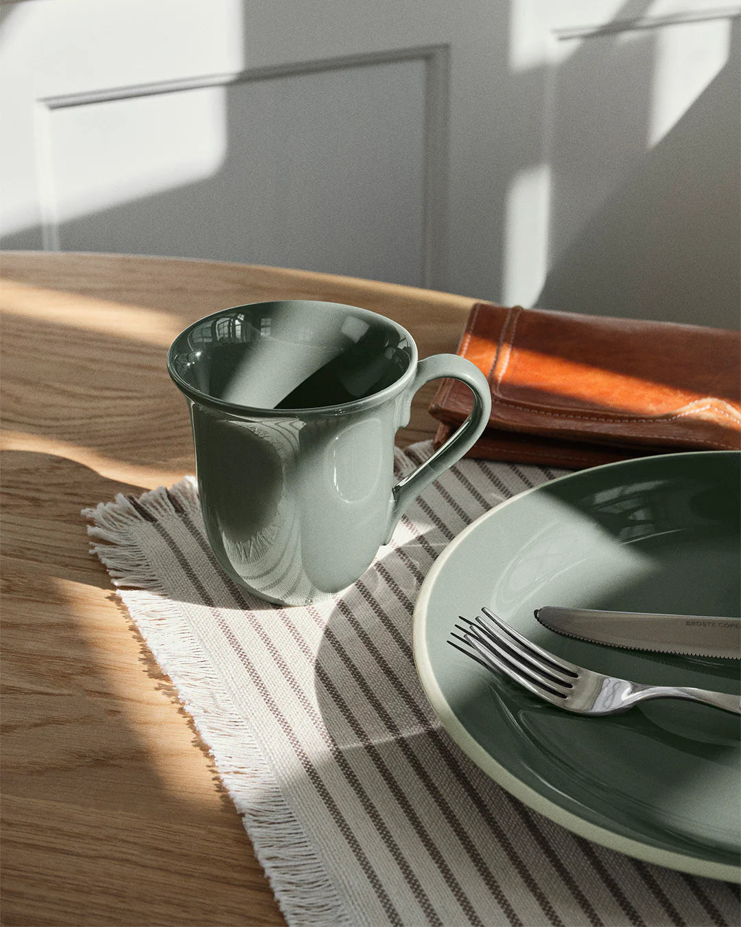 Broste Copenhagen Elouise Table Runner Off-White/Black