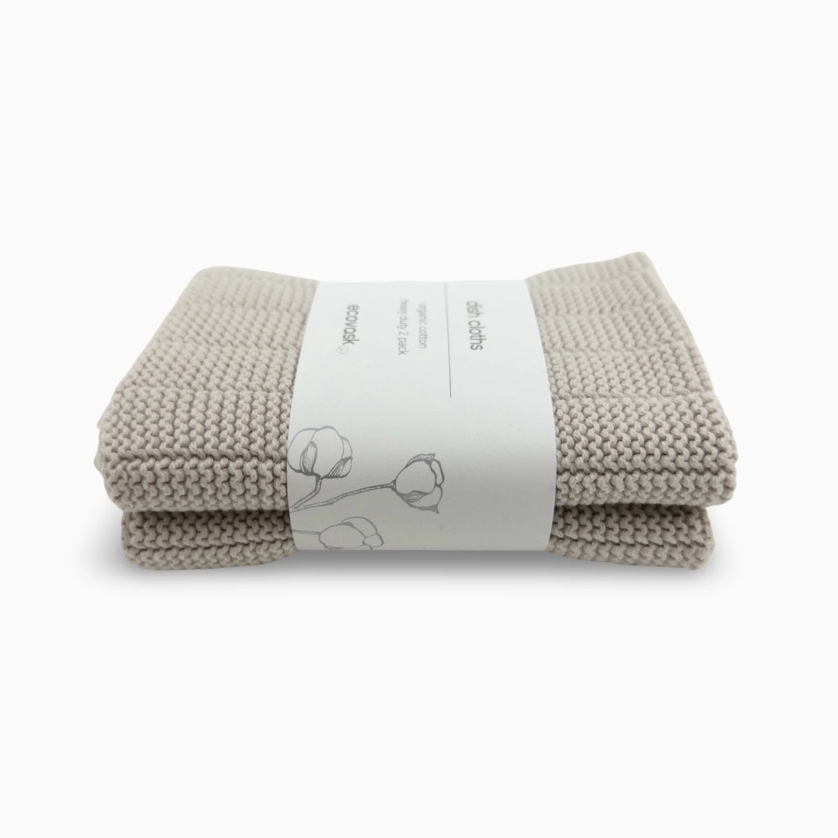 Ecovask Heavy Duty Dishcloth 2pk Oat