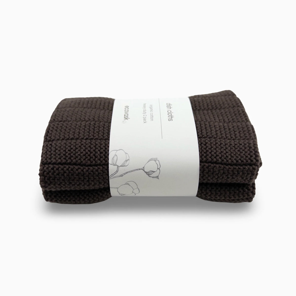 Ecovask Heavy Duty Dishcloth 2pk Chocolate
