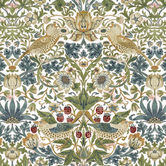 V&A Morris & Co Strawberry Thief White Luncheon Napkins