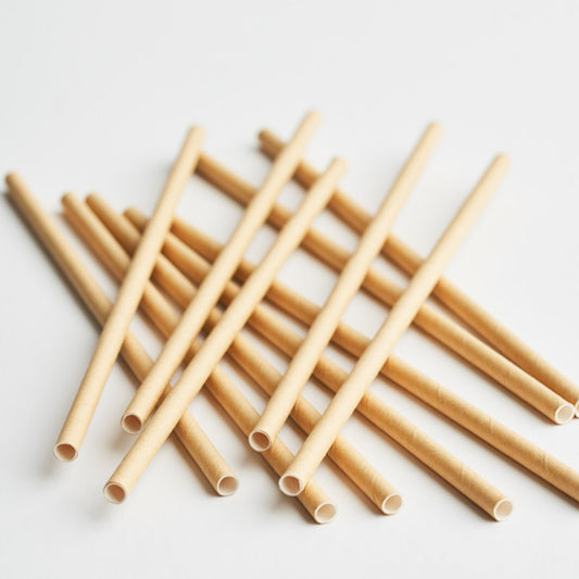 Green Bean Paper Straws Kraft 250pk