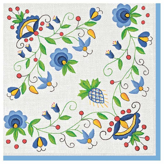 Maki Pucki Embroidery Folk Luncheon Napkins